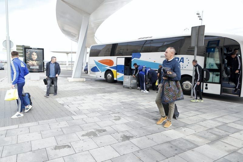 Salida del Real Zaragoza a Almería