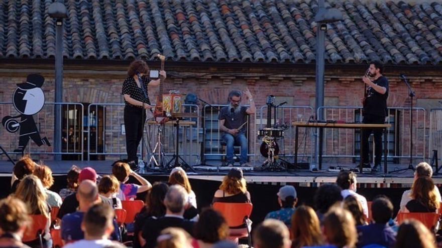 Crudo Pimento, en un momento de su concierto de este domingo.