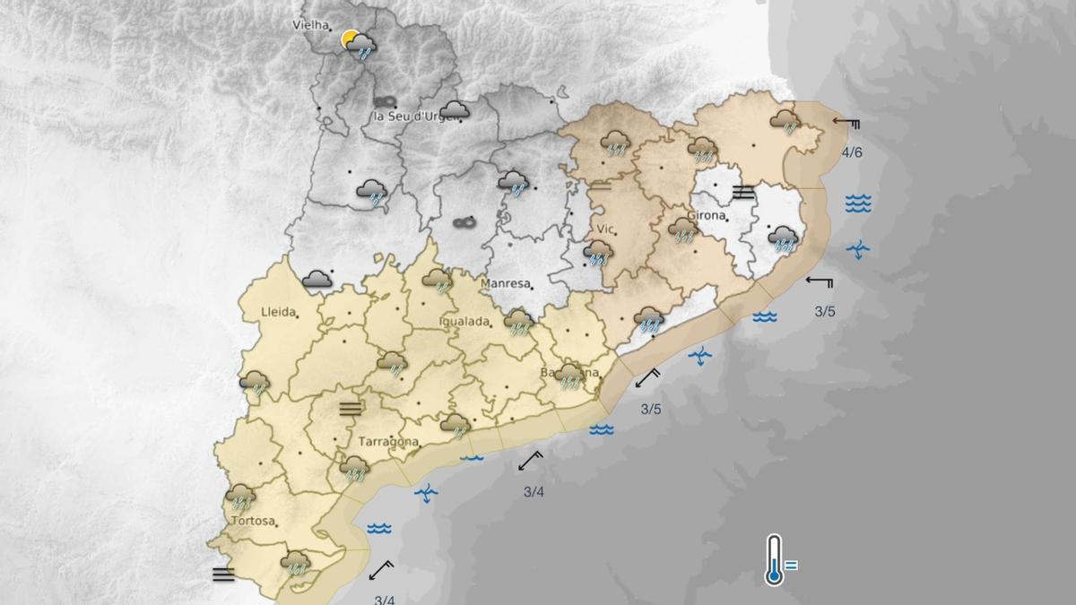 El tiempo en Catalunya, 6 de marzo de 2026