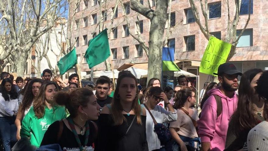 Manifestación de estudiantes en Palma