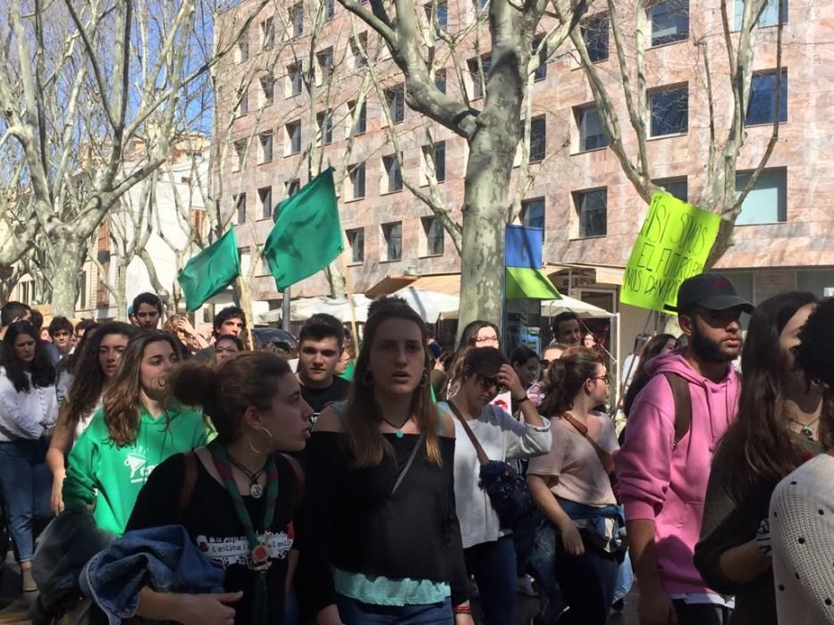Manifestación de estudiantes en Palma