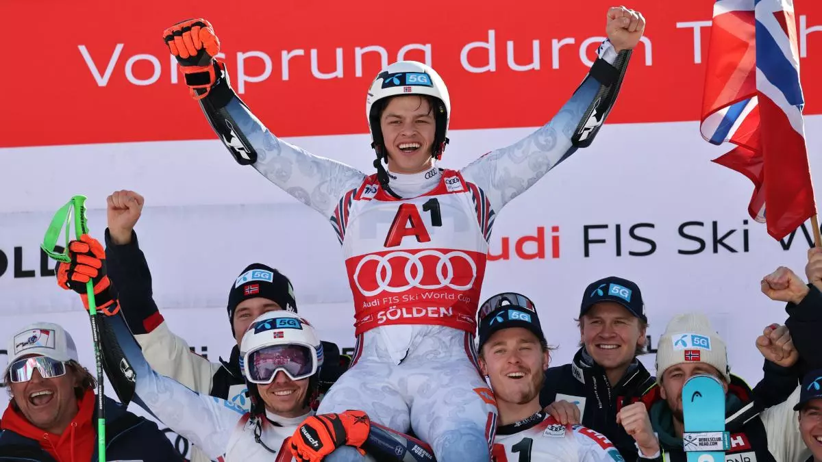 Steen Olsen lidera la fiesta noruega en el gigante de Soelden