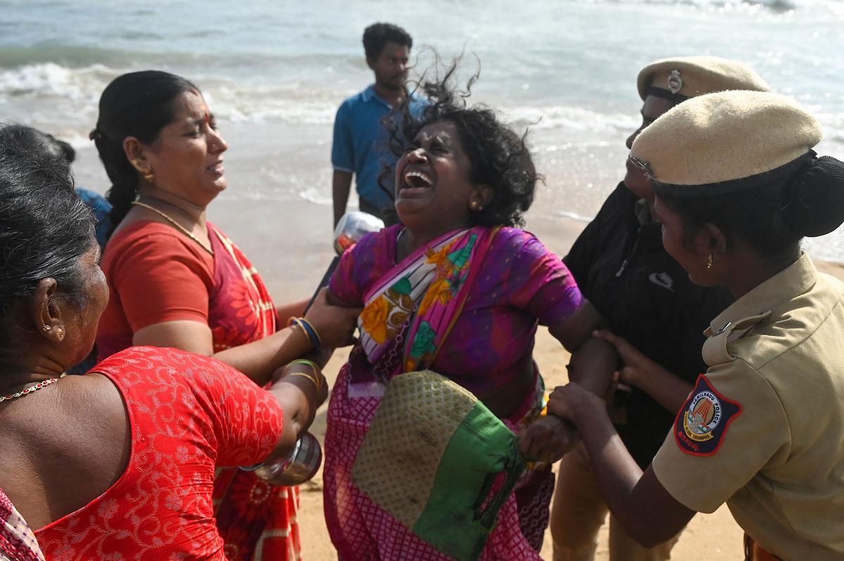 Plegarias en Chennai (Índia) en homenaje a las víctimas del tsunami del 2004 en el Índico