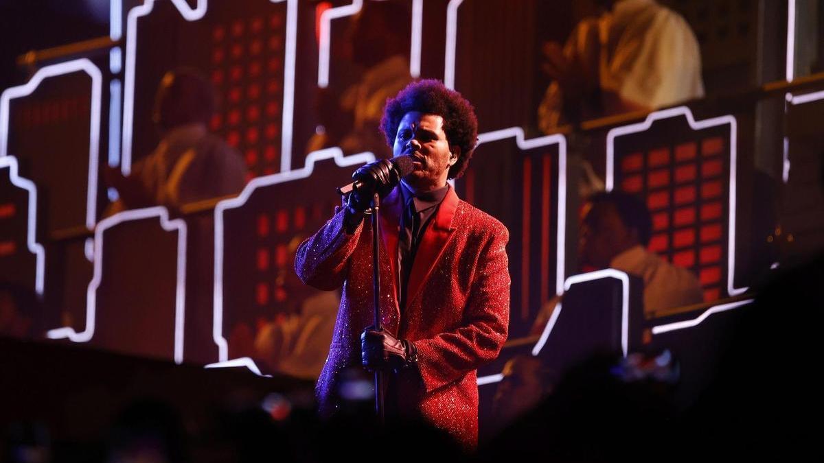 El cantant The Weeknd durant una actuació