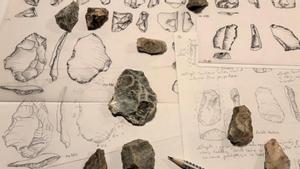 Artefactos de piedra confeccionados hace medio millón de años por la especie Homo heidelbergensis.