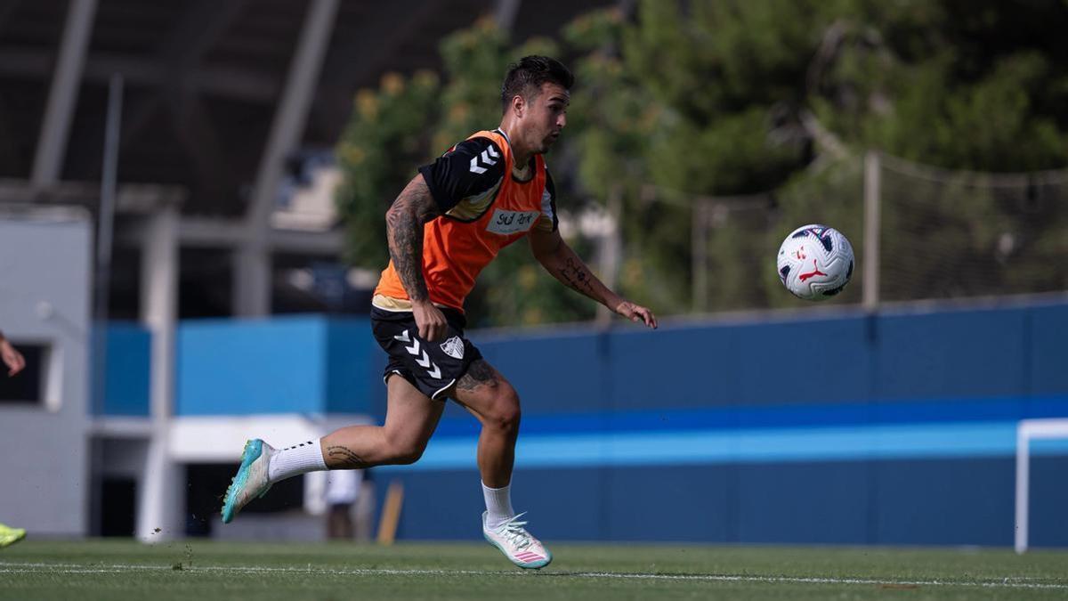 Entrenamiento del Málaga CF y Atlético malagueño