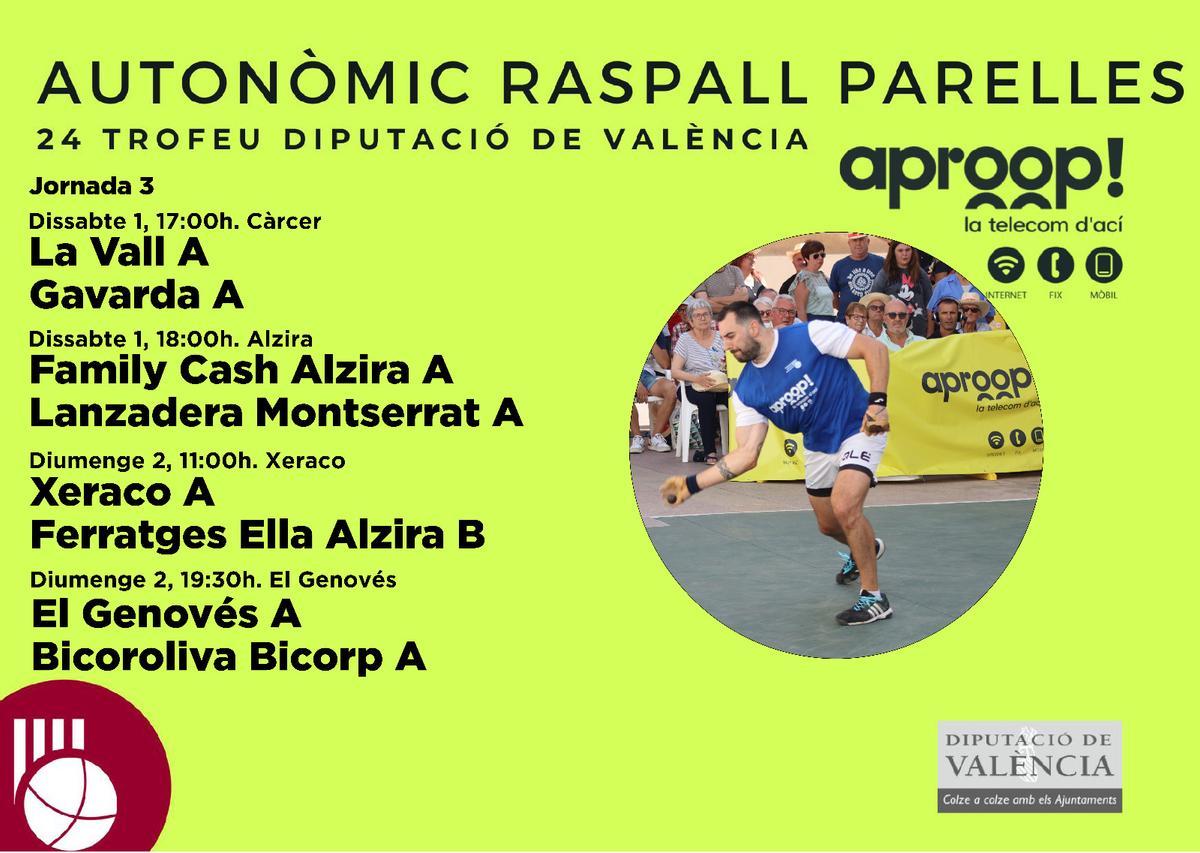 Campionat Autonòmic de raspall parelles Trofeu Diputació de València Gran Premi aproop! telecom