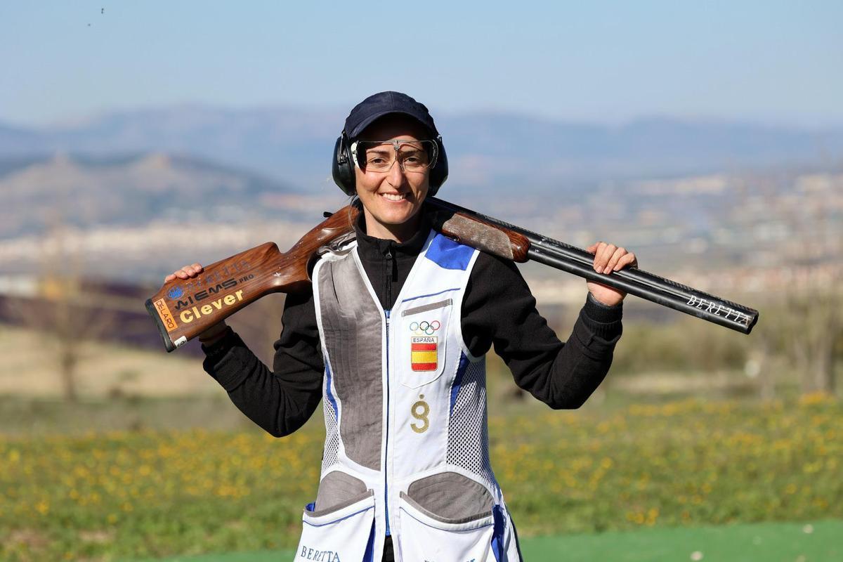 Fátima Gálvez, antes de iniciar una prueba.