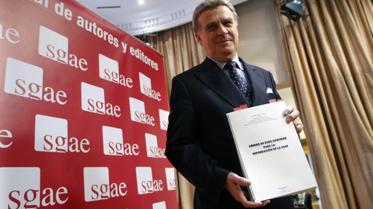 Ramón López Vilas, en la presentación de la auditoría interna de la SGAE, este lunes, en Madrid.