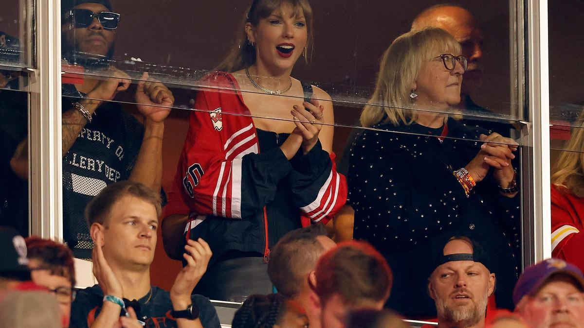 Taylor Swift en un partido de Travis Kelce