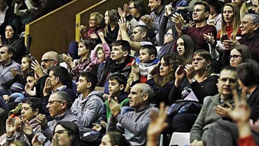 Una imatge de la grada de Fontajau durant l&#039;últim partit.