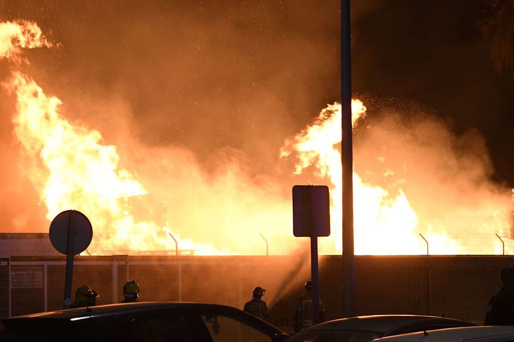 Estas son las imágenes que el aparatoso incendio de Puente Tocinos ha dejado este sábado