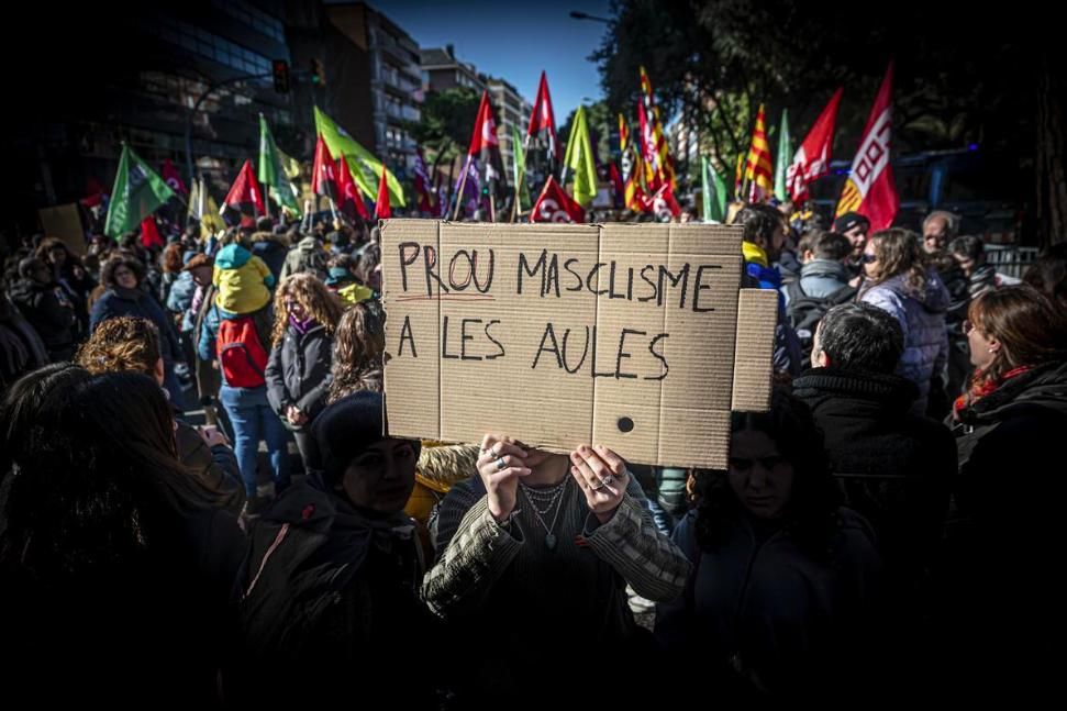 Manifestación contra el machismo en las aulas, hace unos días en Barcelona.