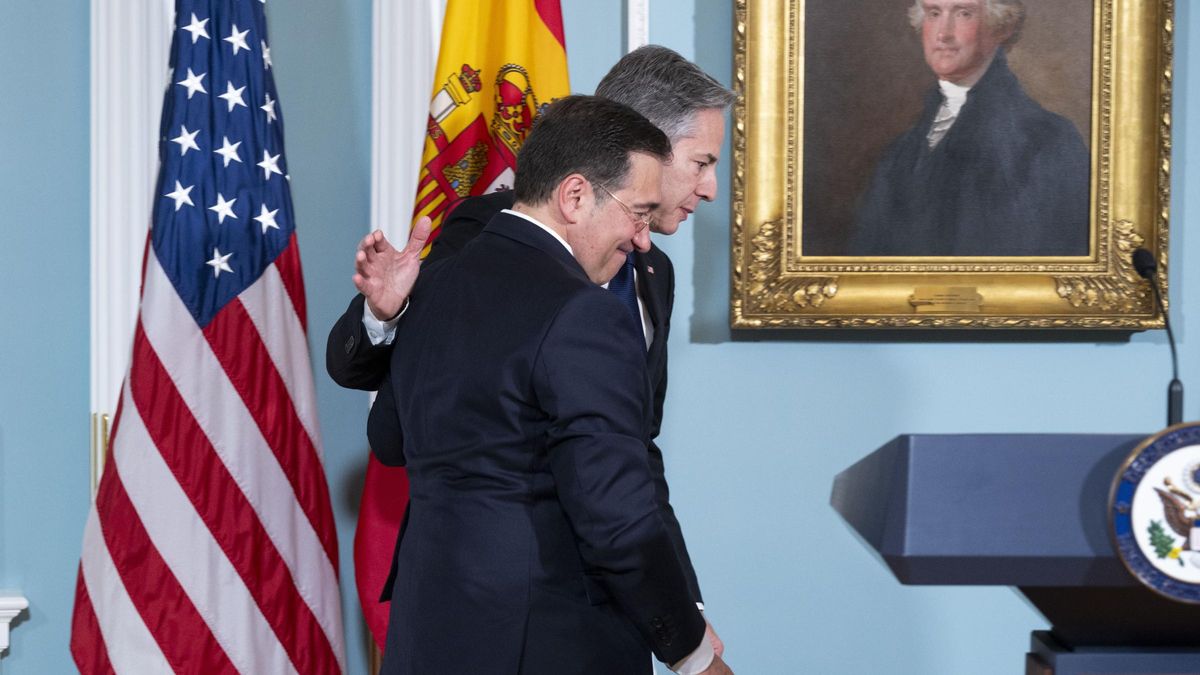 El Secretario de Estado de Estados Unidos, Anthony Blinken,
recibe a José Manuel Albares en Washington. 10 de mayo de  2024