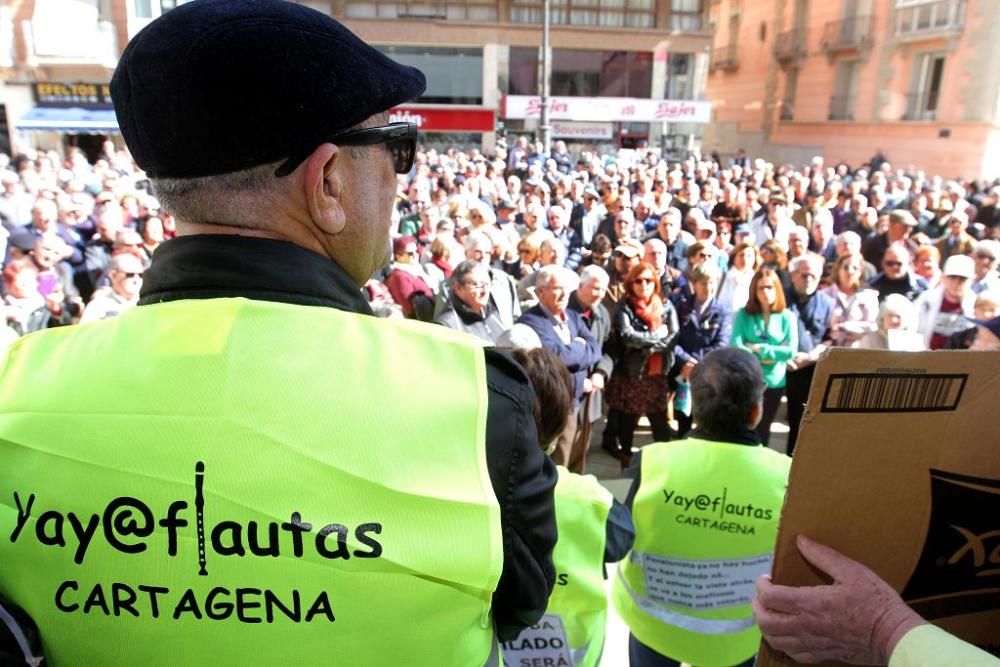 Los jubilados de Cartagena también protestan por la subida del 0,25