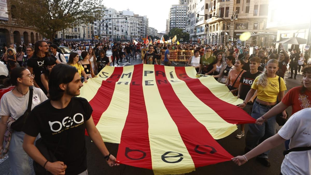 Todas las fotografías de la manifestación del 9 d'Octubre en València