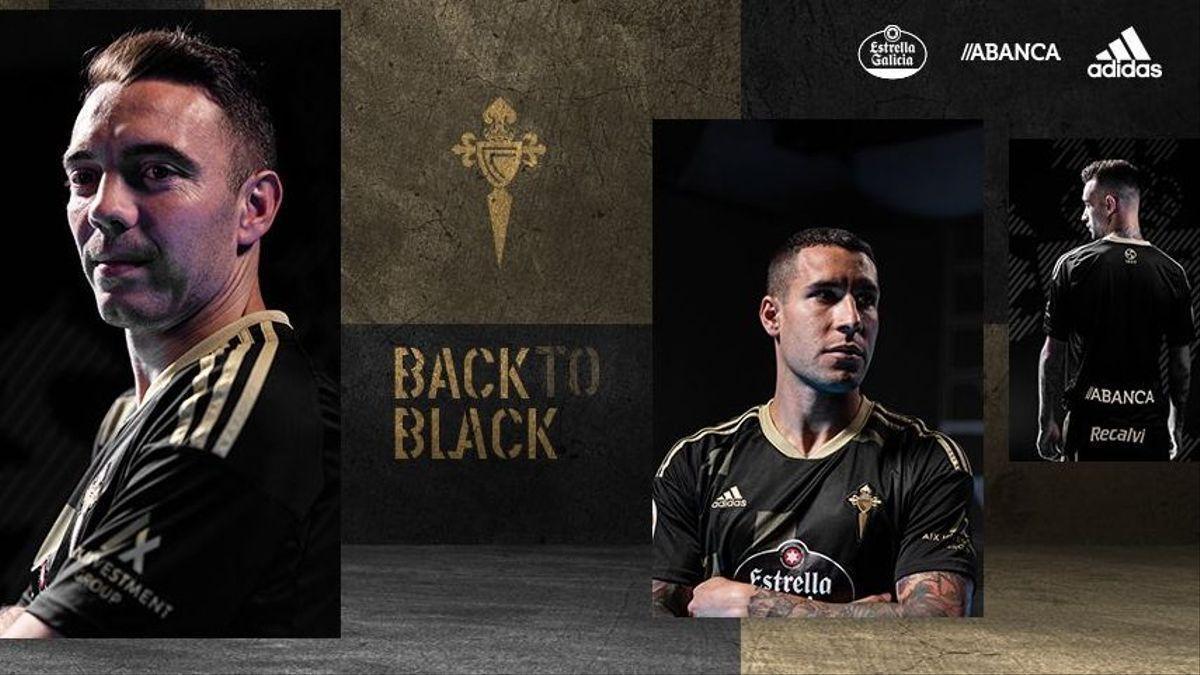 CAMISETA FÚTBOL 2022/23: El Celta presenta su esperada segunda equipación  negra para comenzar el Centenario