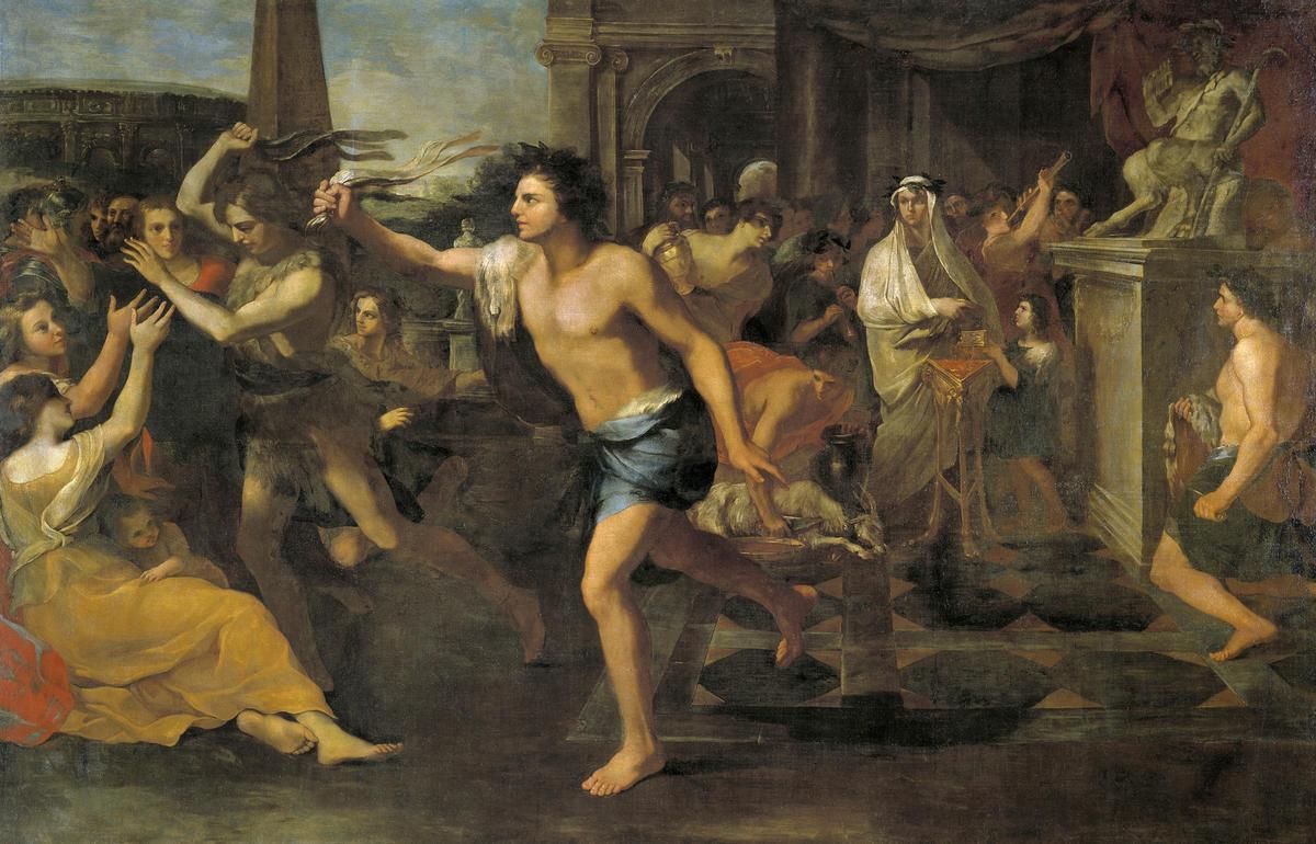 Fiestas lupercales, por Andrea Camassei, 1635.