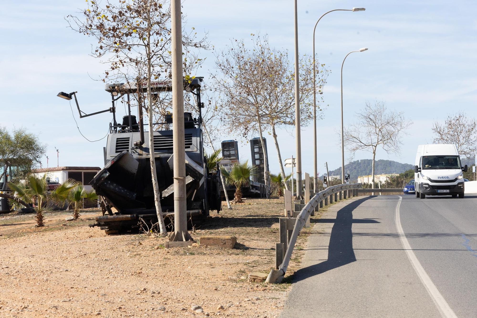 Galería: Atasco en la carretera del aeropuerto de Ibiza por las obras