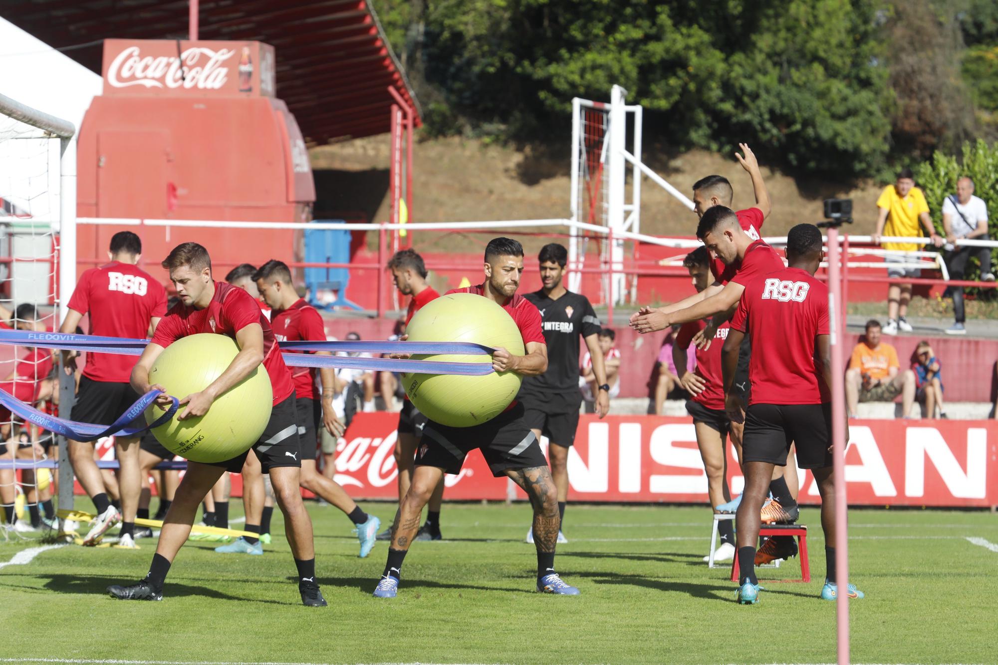 Entrenamiento del Sporting en Mareo