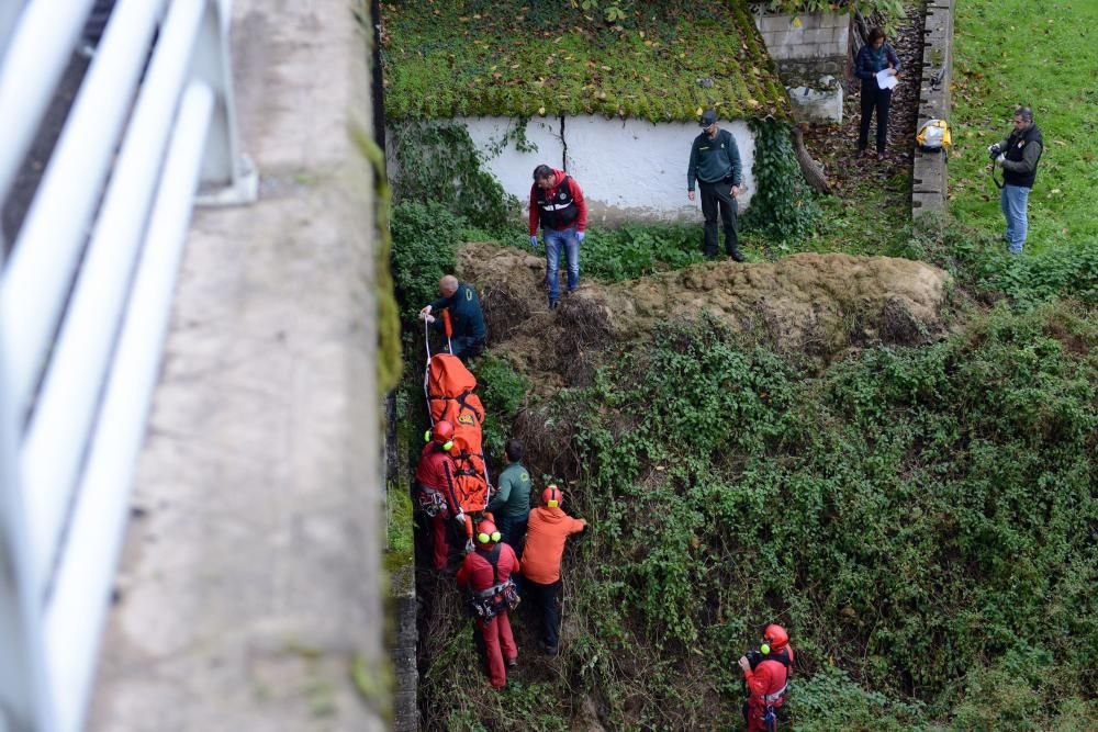 Rescatan el cadáver de un hombre en el río de Campomanes