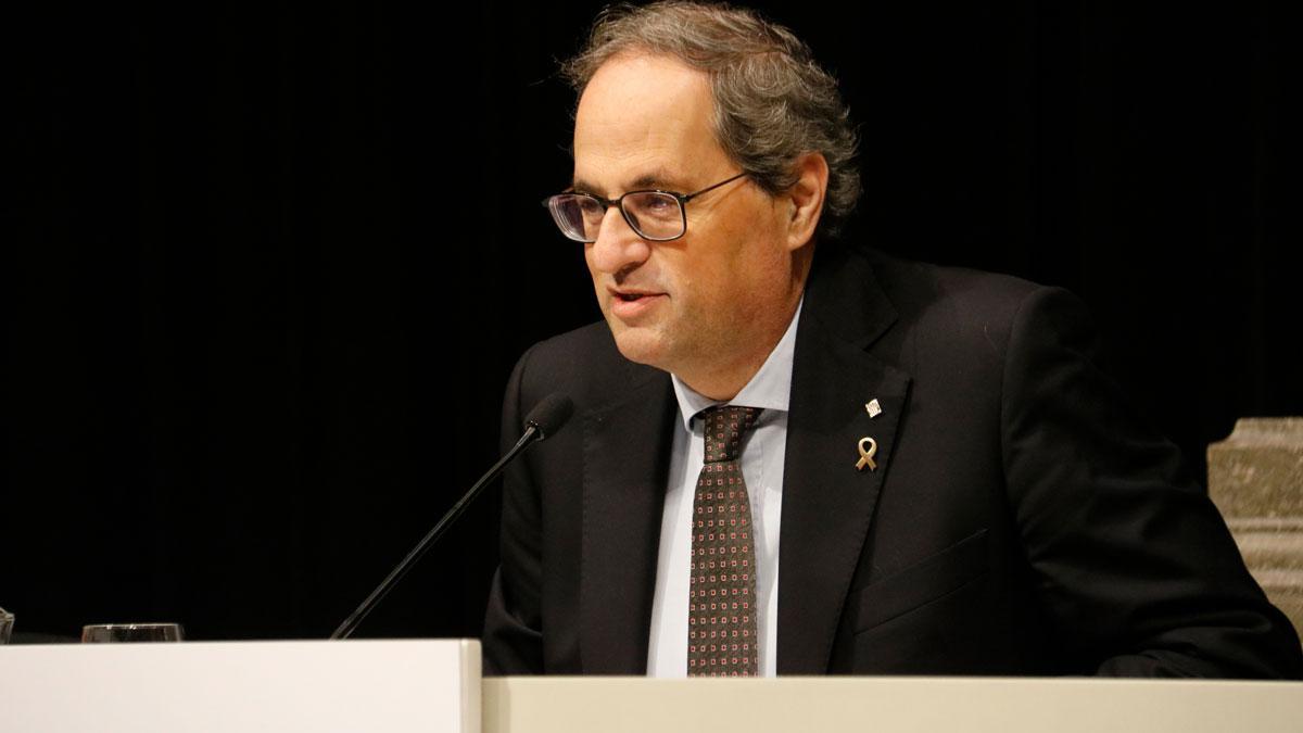 Quim Torra dice que la cancelación del Mobile no la ha causado el coronavirus sino la infodemia.