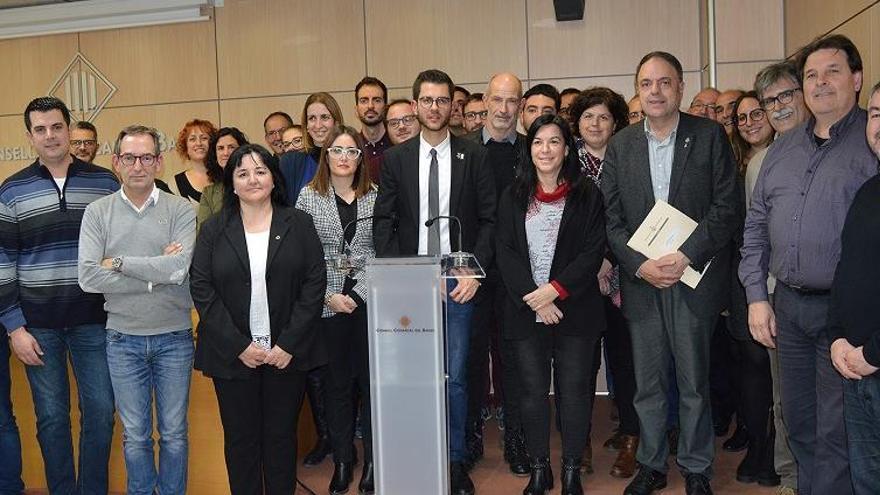 Lectura del manifest després del Consell d&#039;Alcaldes del Bages celebrat el 18 de desembre passat