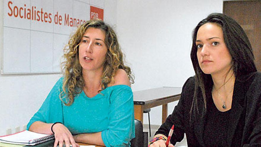 Amanda Fernández y Núria Hinojosa, ayer en rueda de prensa.