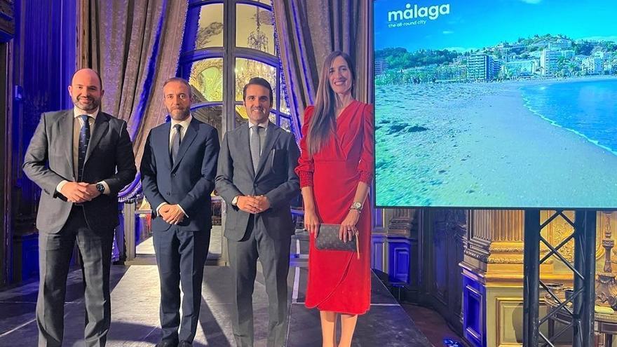 La delegación del Ayuntamiento de Málaga, durante el acto de presentación en París del Año Picasso 2023