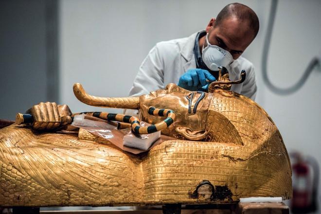 Sarcófago de Tutankamón, Egipto papel
