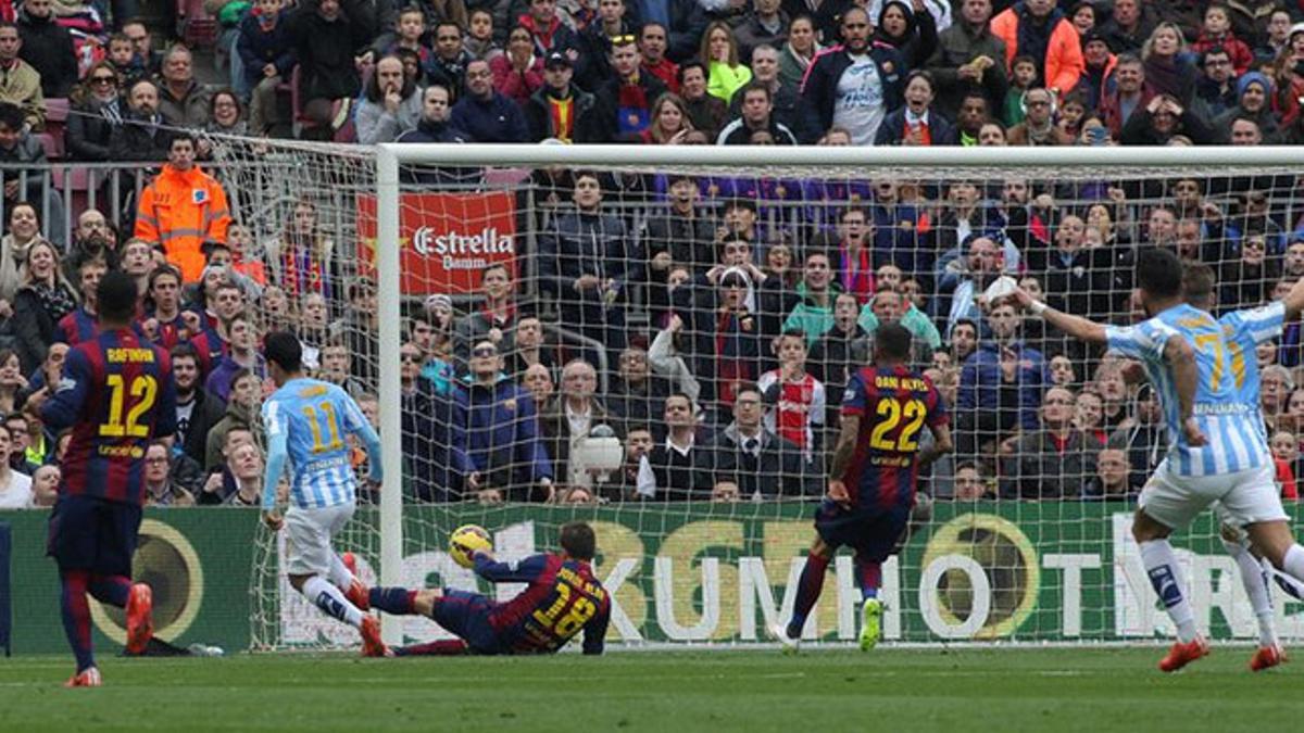 Juanmi fue el héroe del Málaga en el Camp Nou