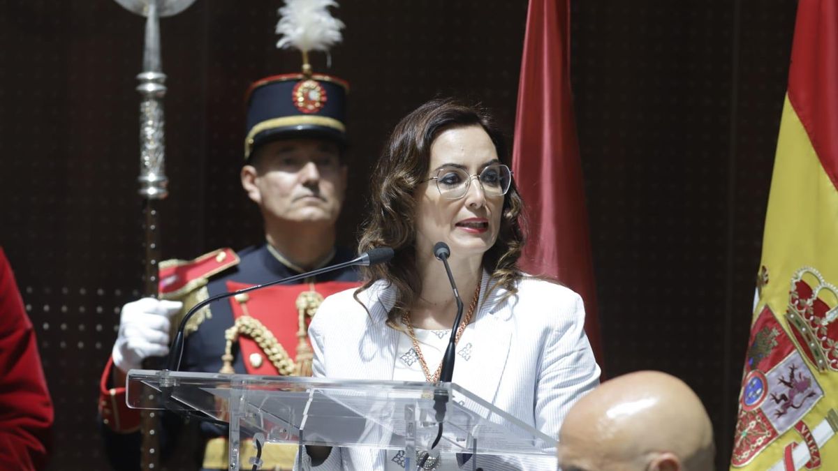 Yolanda Almagro, este sábado durante el discurso ofrecido en la constitución del Ayuntamiento de Córdoba.