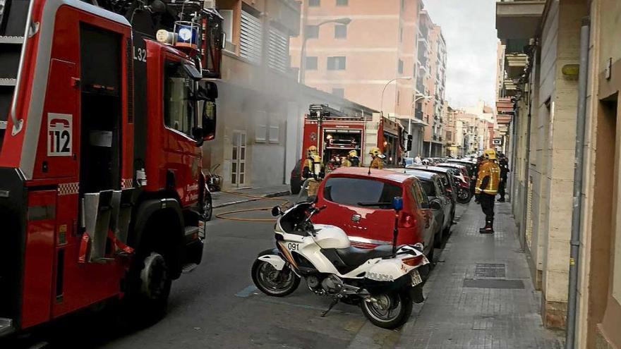 Incendio en un parking en Palma