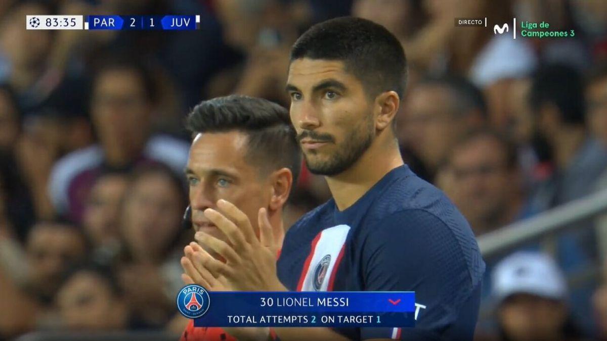 Carlos Soler, en el momento de su debut con el PSG.