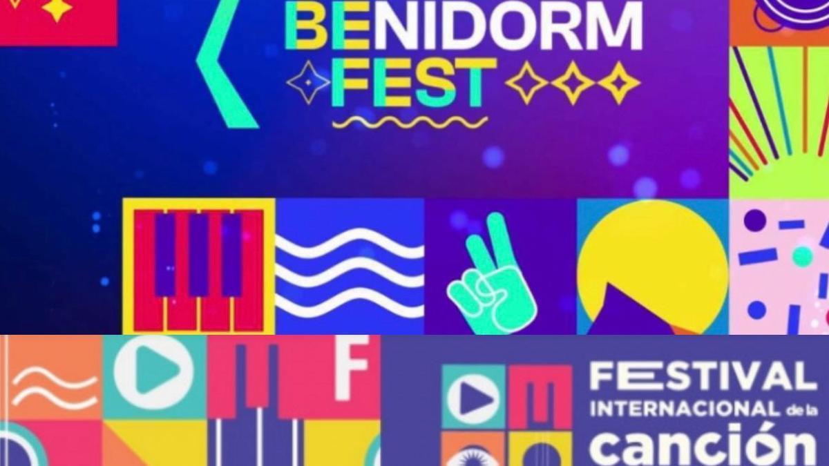 Imágenes graficas del Benidorm Fest y del Festival internacional de la canción.