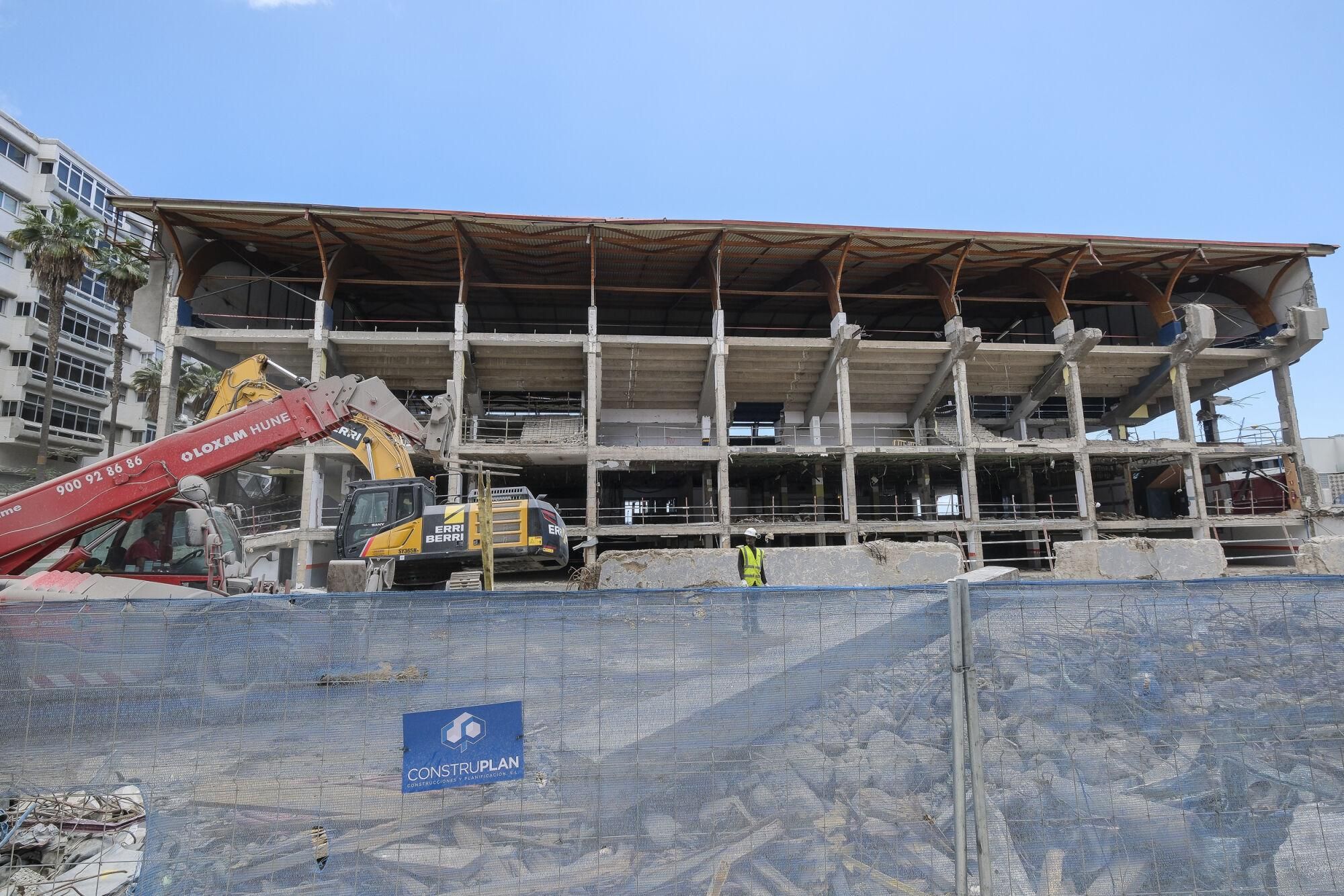 Estado de las obras de demolición del Centro Insular de Deportes