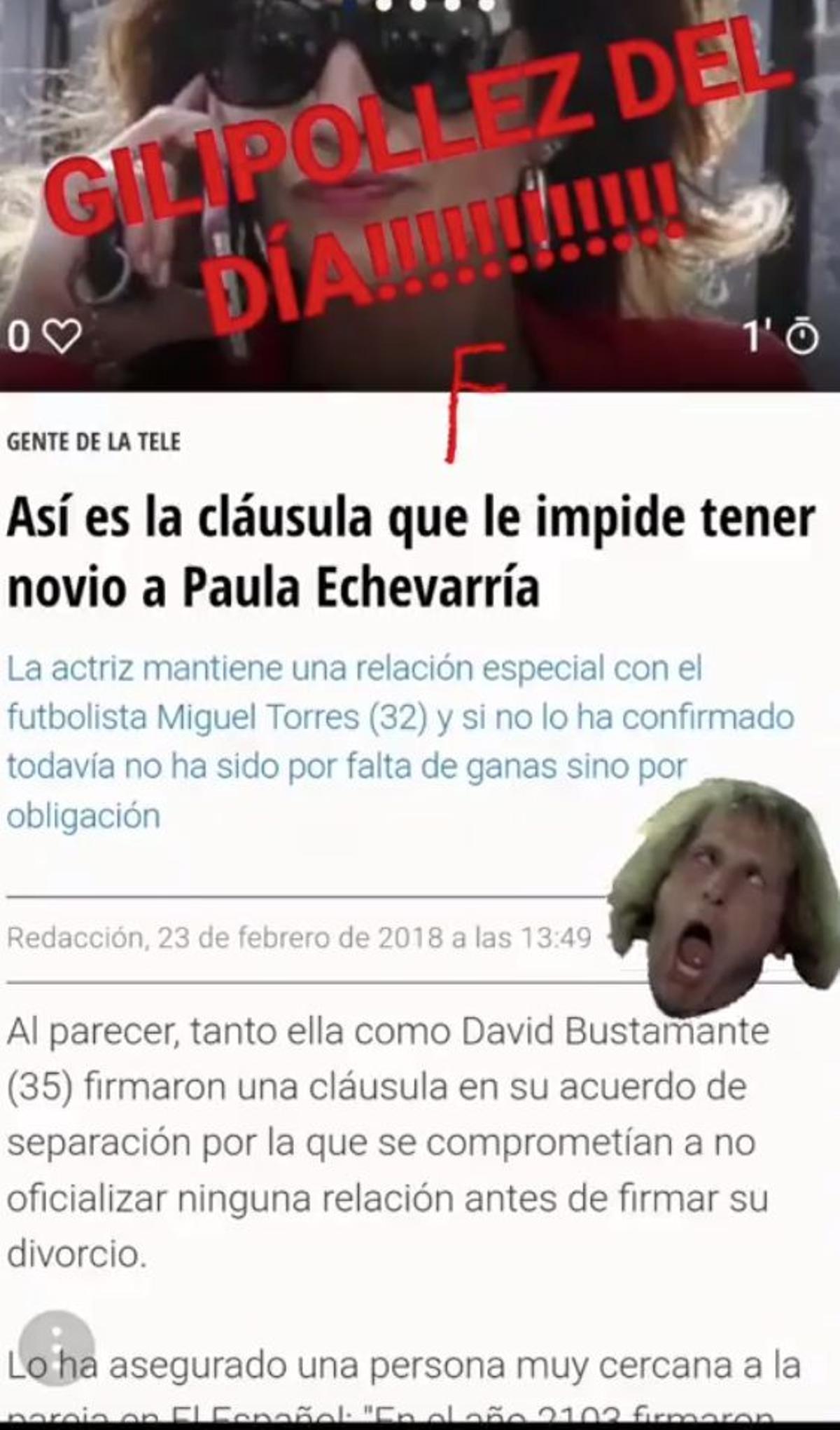 Paula Echevarría se queja de una información falsa en Internet