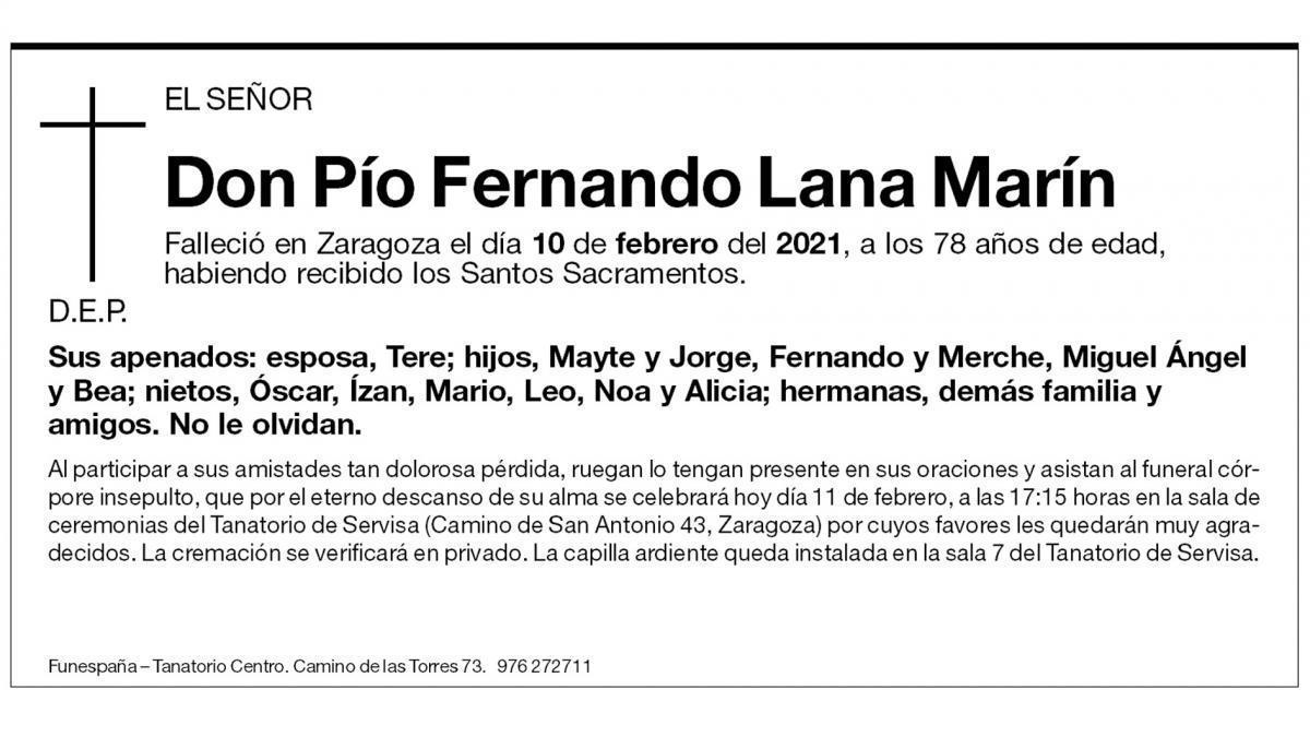 Pío Fernando Lana Marín