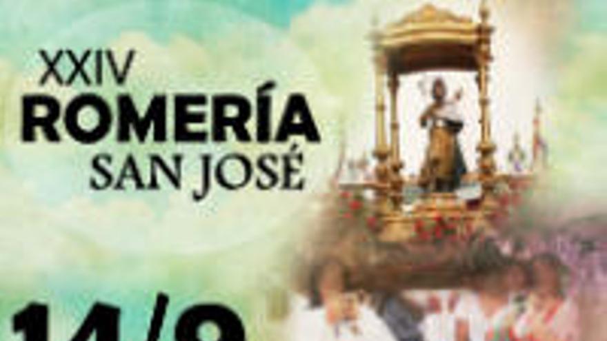 Cartel anunciador de la romería de San José, que se celebra mañana.