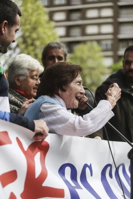 Protesta de pensionistas en Gijón