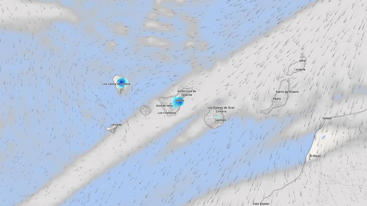 Mapa meteorológico de Canarias