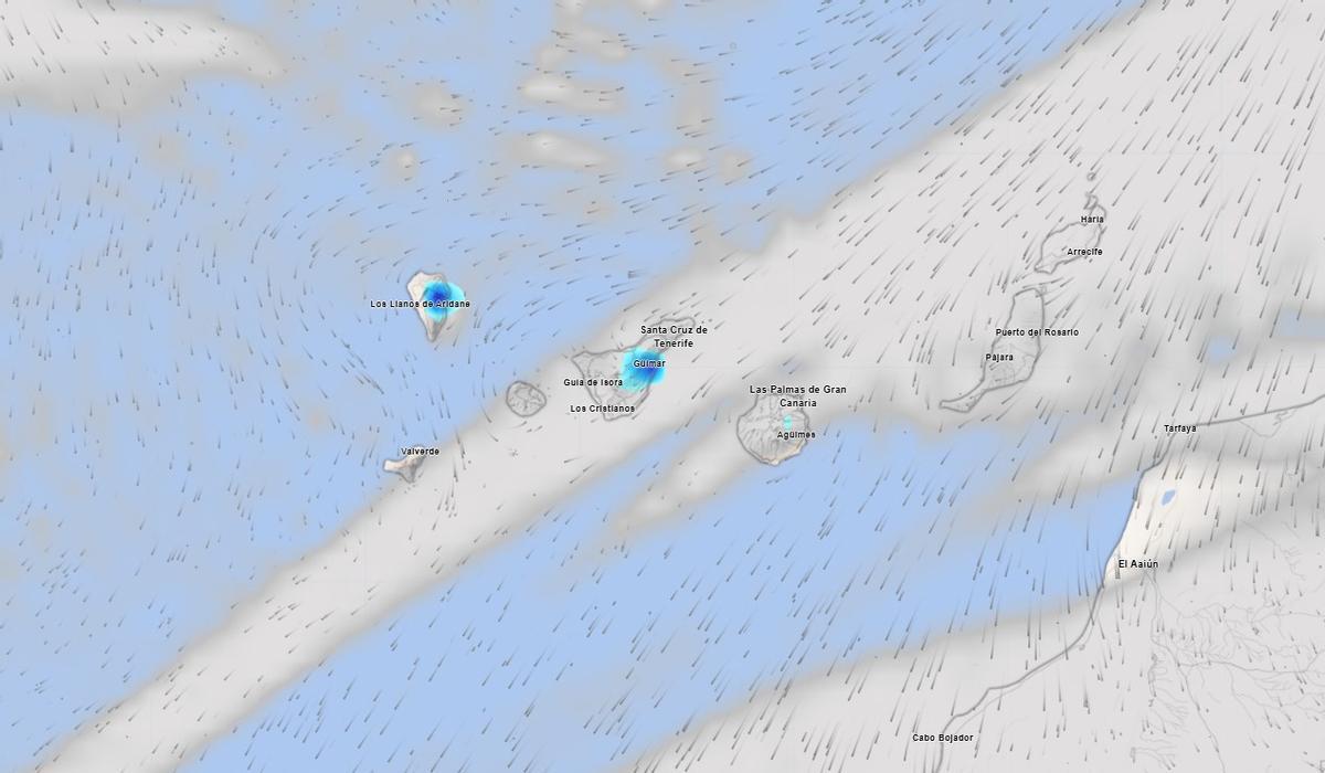 Mapa meteorológico de Canarias