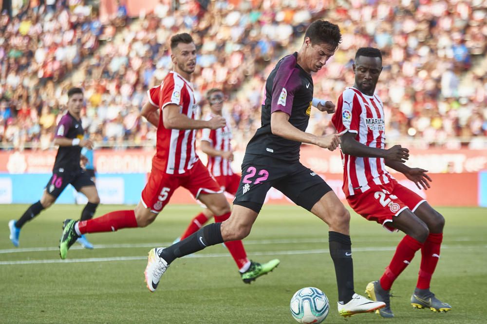 El partido entre el Girona y el Sporting, en imágenes