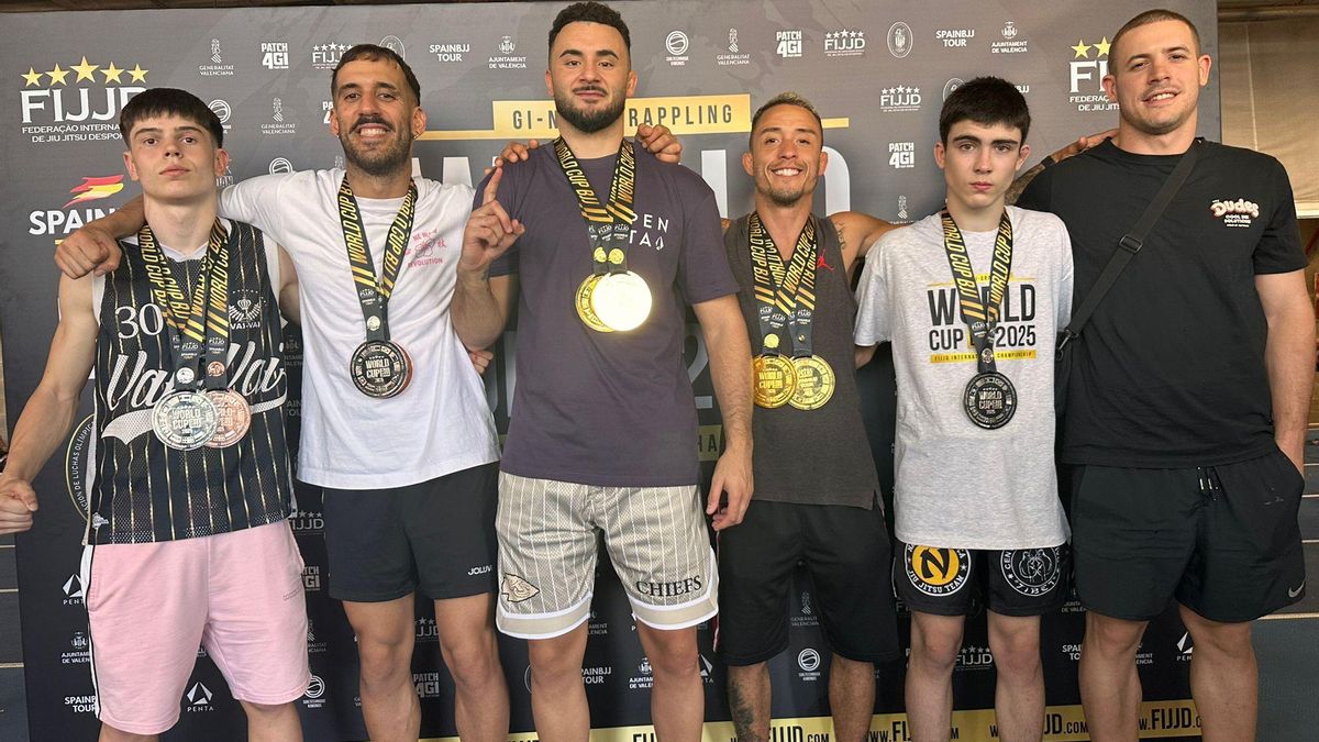 El cuadro astur, en el mundial de BJJ, en Valencia