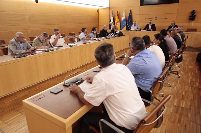 Reunión Mesa del Taxi en el Cabildo de Tenerife | 03/03/2020.Declaraciones de Enrique Arriaga y reunión de la mesa del taxi  | 03/03/2020 | Fotógrafo: María Pisaca Gámez