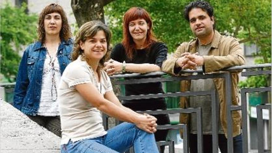D&#039;esquerra a dreta, Maribel Pena, Sílvia Nierga, Anna Font i Ferran Artero, fa uns dies al centre de Girona.