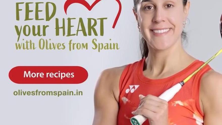 Carolina Marín, embajadora de la aceituna española en la India