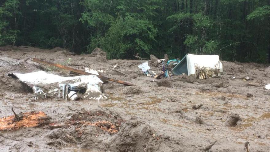 Un deslizamiento de tierra sepulta un pueblo en Chile