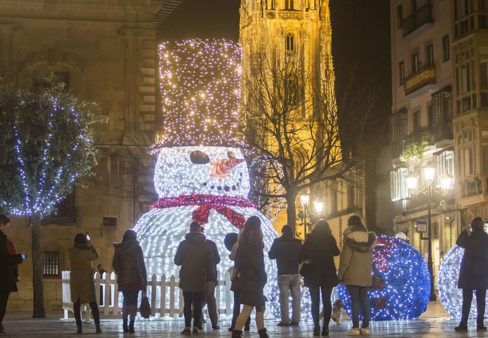 Luces navideñas en Oviedo