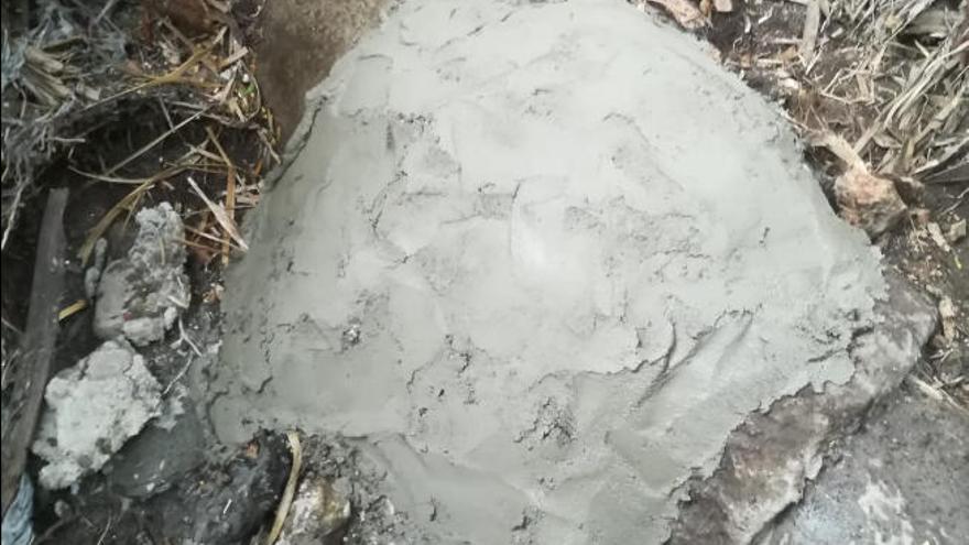 Imagen de la tubería arreglada en el barranco de Los Olivos.